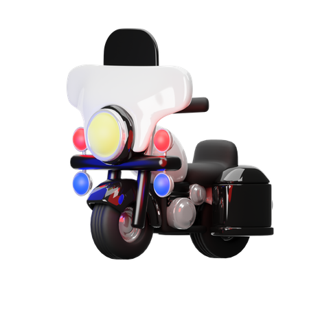 Moto de police  3D Icon