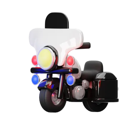 Moto de police  3D Icon