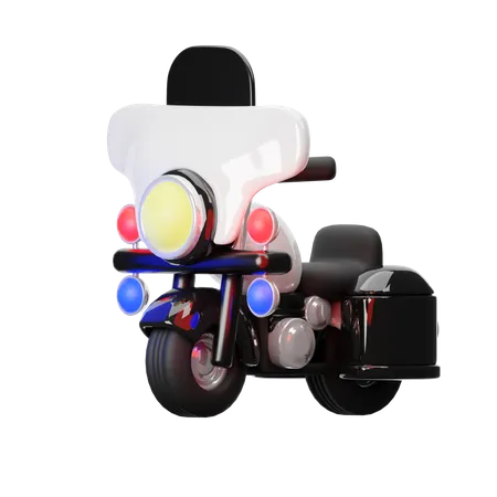Police motorcycle  3D Icon
