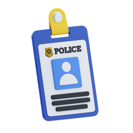 Police Name Tag  3D Icon