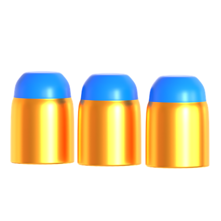 경찰 비살상 총알  3D Icon
