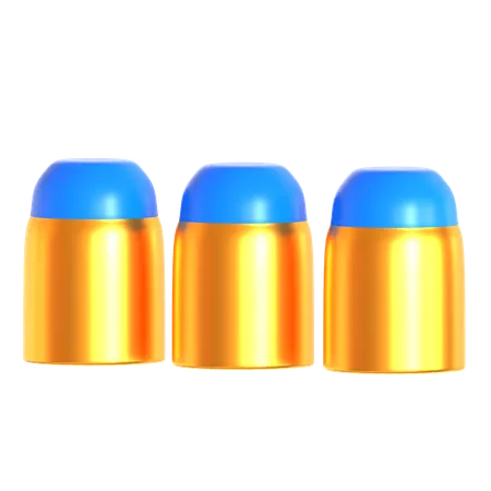 Police Non Lethal Bullet  3D Icon