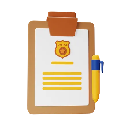 Police Notes  3D Icon