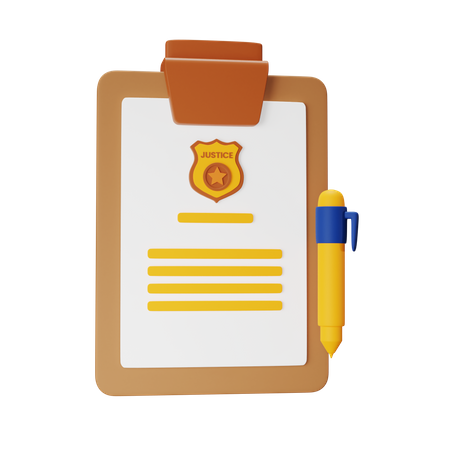Police Notes 3D Icon