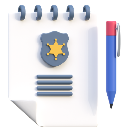 Police Notes  3D Icon