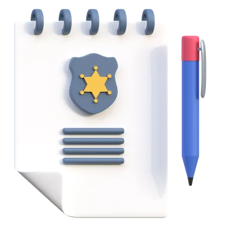 Police Notes  3D Icon