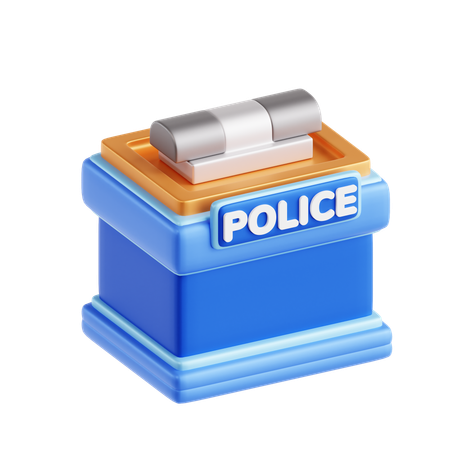 警察署  3D Icon