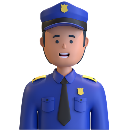 Police officer  3D Illustration