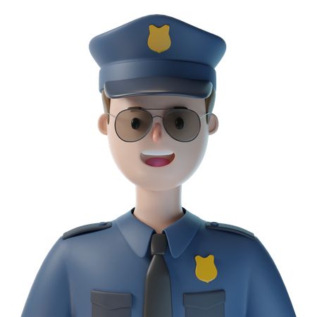 Police Officer  3D Illustration
