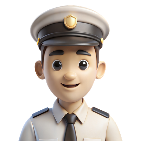 Police Officer Avatar  3D Icon