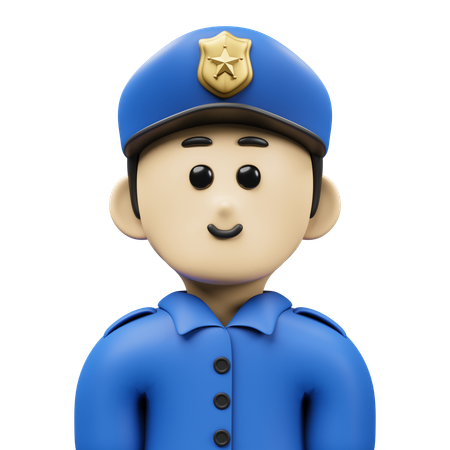 Police Officer Avatar  3D Icon