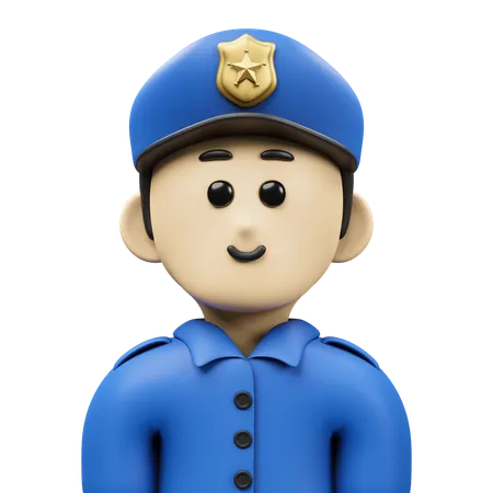 Police Officer Avatar  3D Icon