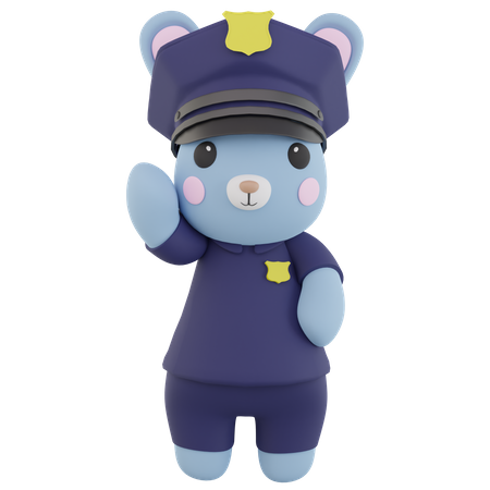 Police Rabbit  3D Icon
