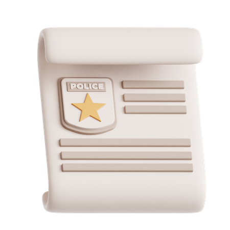 Police Report  3D Icon