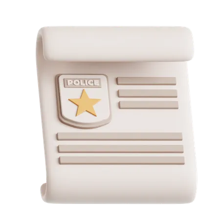 Police Report  3D Icon