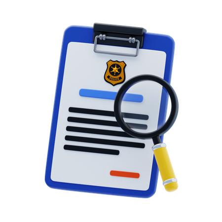 Police Report  3D Icon