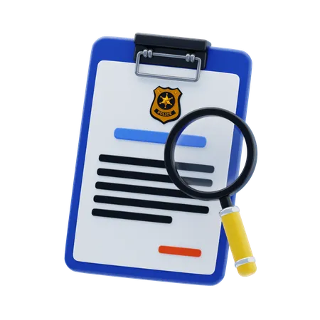 Police Report  3D Icon