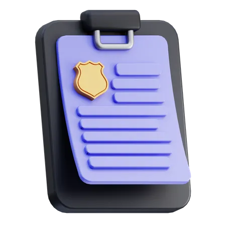 Police Report  3D Icon