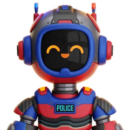 Police Robot  3D Icon
