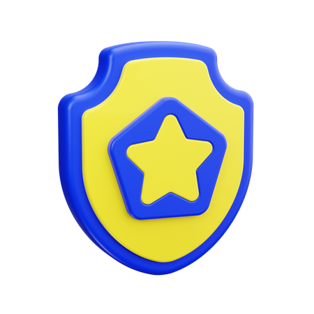 警察の盾  3D Icon