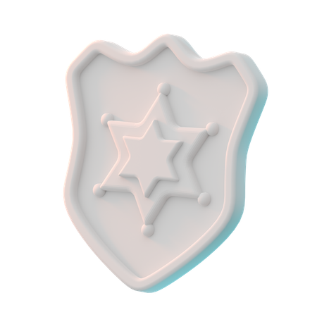 Police Shield  3D Icon