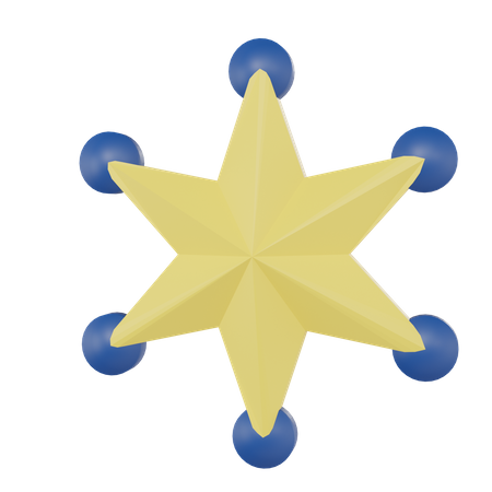 Police Star  3D Icon