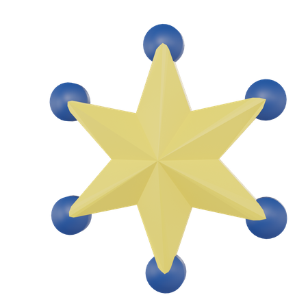 Étoile de la police  3D Icon