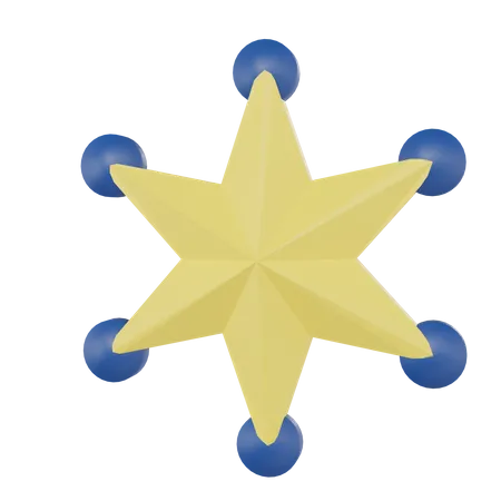 Police Star  3D Icon