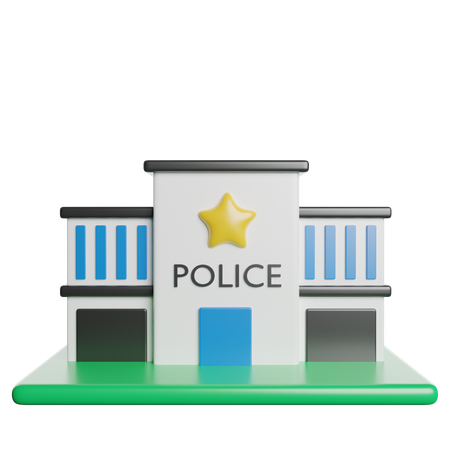 警察署  3D Icon