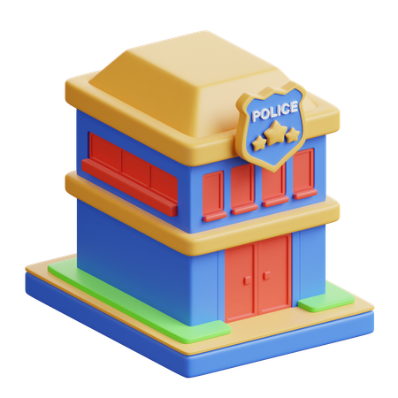 警察署  3D Icon