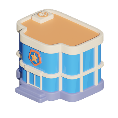 警察署  3D Icon