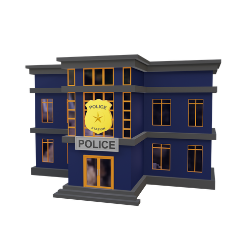 警察署  3D Icon