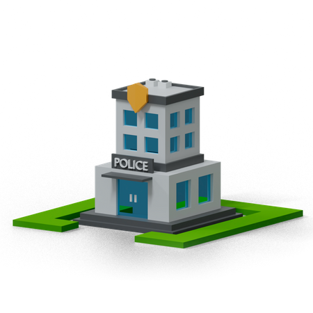 Police Station  3D Icon