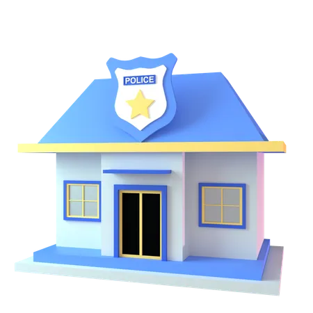 Police Station  3D Icon