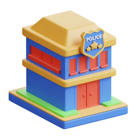 Police Station  3D Icon