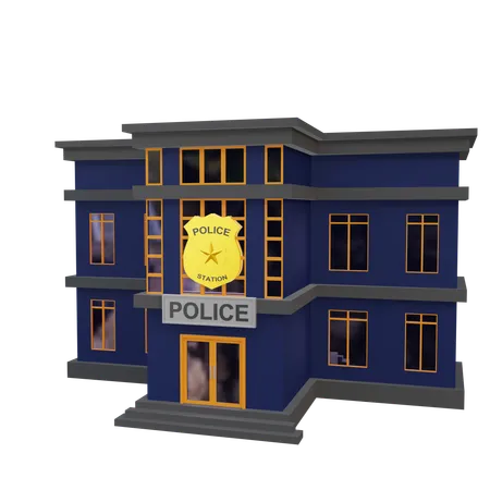 Police Station  3D Icon