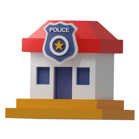 Police Station  3D Icon