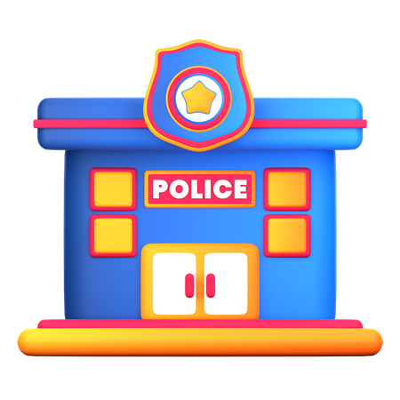 Police Station  3D Icon