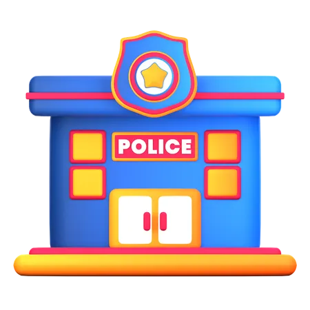 Police Station  3D Icon