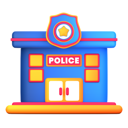 Police Station  3D Icon
