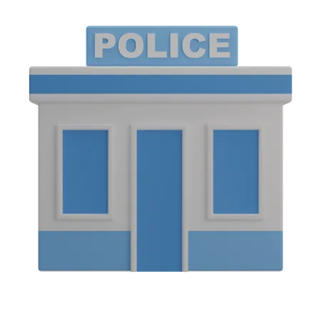 Police Station  3D Illustration