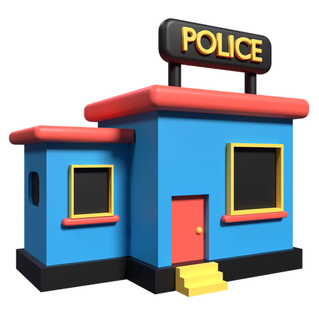 Police Station  3D Illustration