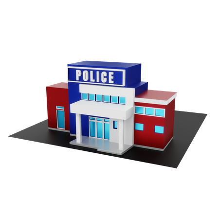 Police Station  3D Illustration