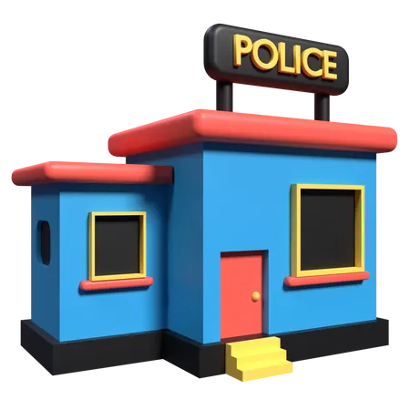 Police Station 3D Illustration