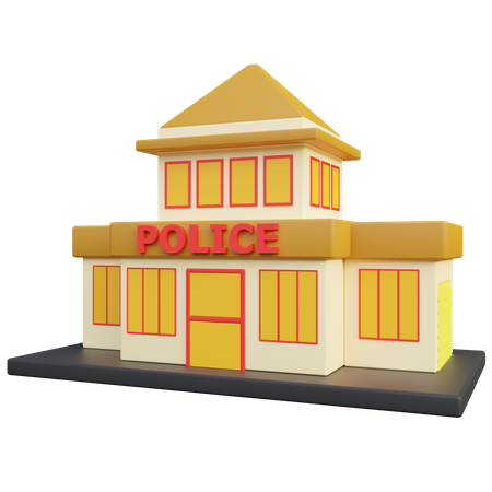 Police Station 3D Icon