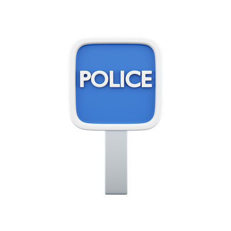 Police Station Board  3D Icon