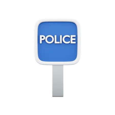 Police Station Board  3D Icon