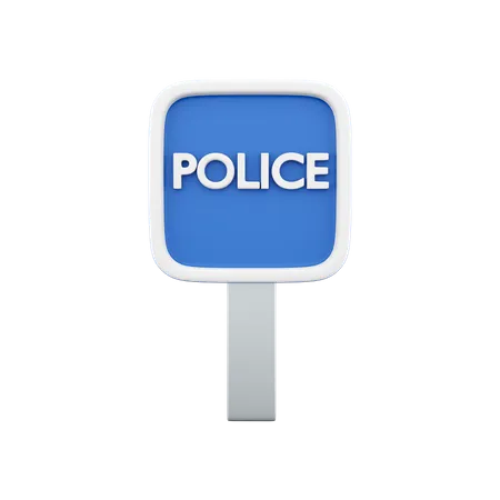 Police Station Board 3D Icon