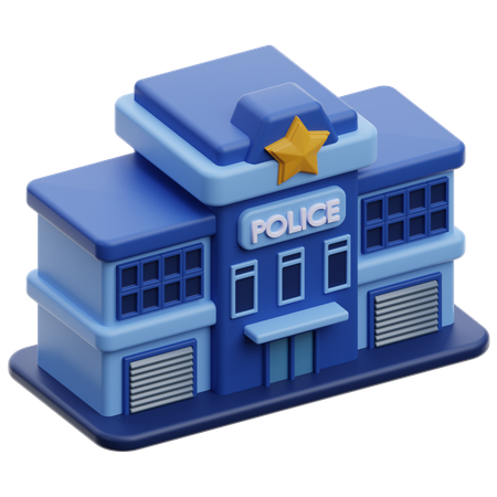 Police Station Building  3D Icon