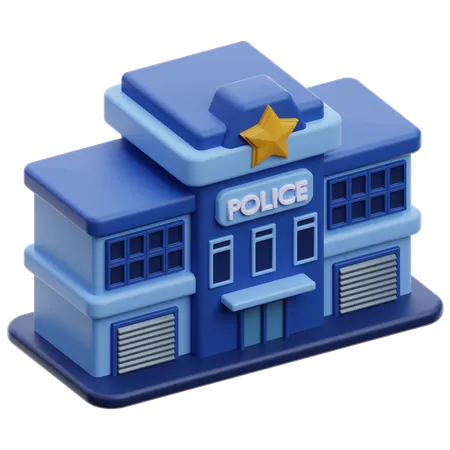 Police Station Building  3D Icon